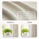 Oatmeal Taupe Linen Sheer Curtains 96 Inches Long for Living Room 2 Panels Back Tab Pinch Pleated Drapes with Hooks Rings Light Filtering Burlap Farmhouse Ceiling Custom Made Memory Trained Curtain
