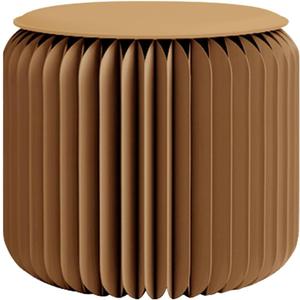 Folding Stool - 12Inch Home Furniture 660lb Load Capacity Foldable Paper Stool - Eco-Friendly Kraft Paper Honeycomb Design,Foldable to 1.2",Brown Modern Minimalist Stool for Living Room(Brown)