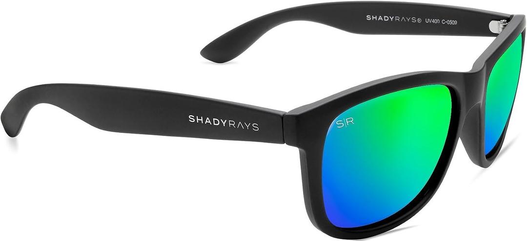 Shady Rays Signature Series - Black Emerald/Green Emerald Mirror Lens, Standard Fit