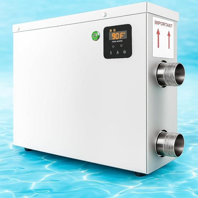 Electric Pool Heater for Inground & Above Ground Pools 11KW 220V, Hot Tub Heaters with Digital Touch Screen, SPA Water Thermostat Swimming Pool Warmer