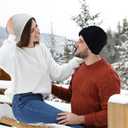 Fisherman Beanies for Men Women,Beanies Hats Men Women,Reflective Beanie for Women Men