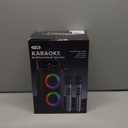 Karaoke Machine for Adults Kids, Portable Bluetooth Speaker with 2 Wireless Microphones, TWS Mode & LED Light, 10H Battery PA System Stage Monitors,Perfect for Home Party Outdoor Birthday Gifts(Black)