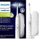 PHILIPS Sonicare ProtectiveClean 6100 Rechargeable Electric Toothbrush, with Pressure Sensor, 3 Cleaning Modes, SmarTimer and QuadPacer, 14-Day Battery Life, Travel Case, White, Model HX6877/21