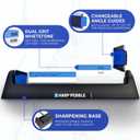 Sharp Pebble Complete Whetstone Knife Sharpening System 1000/6000 Grit Wet Stone Sharpener Kit with Built-In Angle Guides (15/17/20/22) Beginner-Friendly