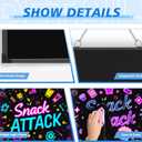 Hosim 32"x24" LED Message Writing Board, Neon Sign for Business & Restaurants, Illuminated Erasable Menu Board, 8 Colors Markers & 16 Lighting Colors, Flashing Light Up Display for Bar, Party, Wedding