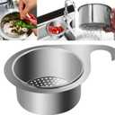 Premium Stainless Steel Swan Sink Strainer Basket, Multi-Functional Kitchen Sink Faucet Hanging Drain Basket and Strainer, Food Waste Filter Quick Drain Vegetable Washing Draining Basket Sink Strainer