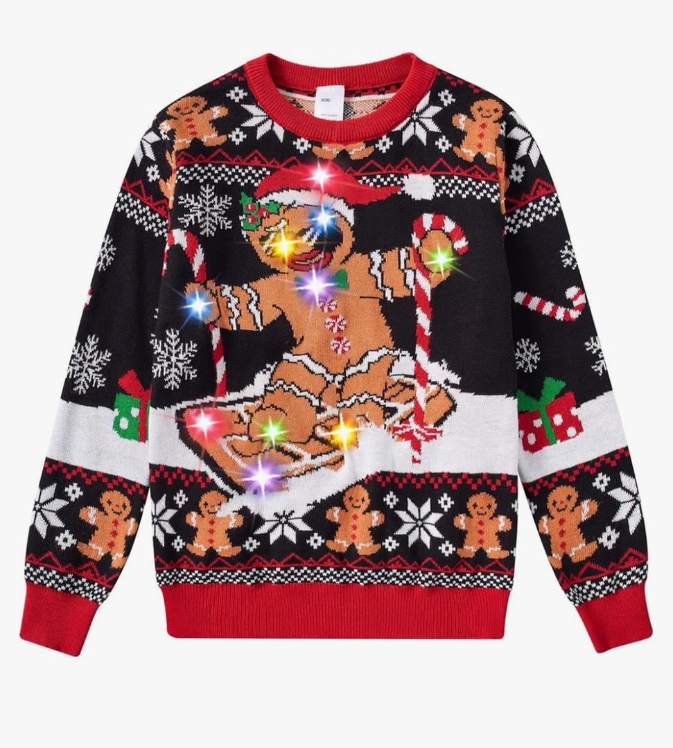 Cutemile Kids Boy Ugly Christmas Sweaters Size 5-14 Girls Light Up Xmas Sweaters for Party 130