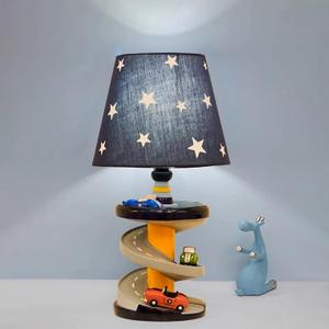 Table Lamp, Adorable 14 Inch Racing Road Style Kids Desk Lamp, Car Bedside Lamp Ideal for Children's Bedroom Decor, Includes LED Bulb, Speed Track, HB-LFL905