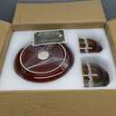 24 Piece Dinnerware Sets for 8, Modern Stoneware Plates and Bowls Setst, Perfect for Family Gatherings & Holiday Celebrations, Easy Cleaning Dishes Set, Stack Compactly Dishware, Brown Green