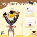 Riceshoot Graduation Gifts Bear Flowers Bouquet 2026 Graduation Bouquet Gift Crochet Bear Artificial Sunflower Set with Greeting Card for Her or Him Grad Party Gifts Favors Supplies