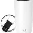 Simple Modern Travel Coffee Mug Tumbler with Flip Lid | Reusable Insulated Stainless Steel Cold Brew Iced Coffee Cup Thermos | Gifts for Women Men Him Her | Voyager Collection | 16oz | Winter White