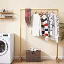 Industrial Pipe Clothing Rack 59in,Clothes Racks for Hanging Clothes,Heavy Duty Display Garment Rack