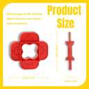 2 x 8 Pcs Red ABS Deck Spacer Tool - 4-in-1 Camo Deck Tool with Multi-Size Deck Board Spacers (5/32", 3/16", 1/4", 5/16") for Composite, PVC & Hardwood Decking - Reusable & Fast Install