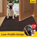 JSEI Entryway Rugs Doormat 24"x36", Non-Slip Dirt Trapper Door Mats Indoor, Washable Absorbent and Stain Resist Welcome Floor Mat for Front Door, Dog Door Mat, Dirty Wet Shoes & Paws, Brown