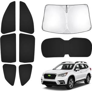 T TGBROS Windshield Sun Shade for Subaru Ascent 2019-2025 2026 Car Window Shades Thicken UV Block and Blackout Privacy Foldable Sunshades 8PCS Accessories Keep Cool Sun Visor Covers