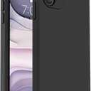 Vooii Compatible with iPhone 11 Case, Upgraded Liquid Silicone with [Flat Edges] [Camera Protection] [Soft Anti-Scratch Microfiber Lining] Phone Case for iPhone 11 6.1 inch - Black