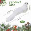 Taiyin 30 Pcs Artificial White Doves for Christmas Tree Decorations 5.3 Inch Long Artificial Doves Figures Fake White Birds Foam Clip for Craft Home Garden Wedding DIY Decor Christmas Tree Ornaments
