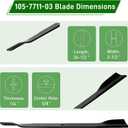 105-7711-03 High Lift Blade Set Compatible with Toro Z-Master Series Z500, Z557, Z500-D, Z580-D with 72" Turbo Force Deck (3 Pack)