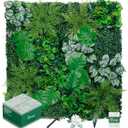 Artificial Boxwood Panels, Grass Wall Panels 12 Pack 20"x20",Privacy Hedge Fence Screen with UV Protection,Fake Greenery Backdrop for Indoor Wedding Decoration and Outdoor Garden Backyard (Monstera)