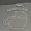 Coffee Neon Sign for Wall Decor Cat Neon Light Midnight Cafe Led Neon Signs Colorful LED Neon Lights for Coffee Shop Dessert Shop Bakery Cafe Dcoration