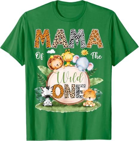 Mommy of The Wild One 1St Birthday Kids Safari Jungle T-Shirt XL