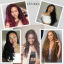 Deep Faux Locs Crochet Hair 12 Inch 8 Packs Goddess Locs Crochet Hair 4# Soft Loc Faux Loc Crochet Braids with Curly Ends Prelooped Deep Wave Croceht Braids for Black Women(Coffee Brown)