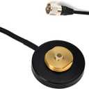 UAYESOK Mini NMO Mount Magnetic Base W/5M Low Loss Coax Cable for NMO Mobile Antennas (2.15 inch)