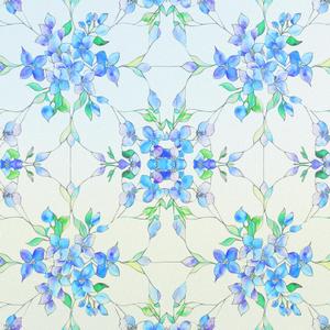 SOMWISE Frosted Glass Window Privacy Film with Tools, Heat Blocking, Anti-UV, Anti-Glare, Static Cling, Decor for Home Bathroom Door, Renter Friendly, Removable, Reusable, Blue 35Inchx78.5Inch