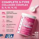 Multi Collagen Peptides Powder – Types I, II, III, V, X, Hydrolyzed Collagen for Women, 99% Absorption, Skin Hair Nails Joints, Triple Refined - No Clumping, Non-GMO, Gluten Free, Grass Fed Unflavored, BEST BY DATE: 03/26