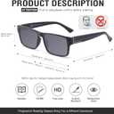 2 Pack Excellent Unbreakable Reader Sunglasses for Men with UV400 Protection Outdoors, TR90 Thick Frame Tinted Reading Glasses Anti UV/Eye Strain Sun Readers No-Line Dark Lens & 2.5x - Not Bifocals