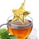 5Pcak Star Shaped Tea Ball Loose Leaf Infuser with Chain Hook, Stainless Steel Tea Strainer for Loose Leaf Tea and Spices & Seasonings