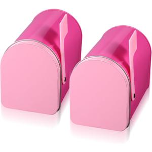 Tandefio 2 Pcs 5'' x 3'' Tinplate Mailbox Toy Mini Tin Small Decorative Tiny Mailbox DIY Craft Gift for Boys and Girls Greeting Card Classroom Party Prize Supply (Pink)