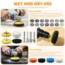 Wet Dry Sanding Discs Polishing Kit 3 Inch 154PCS Hook and Loop Pads