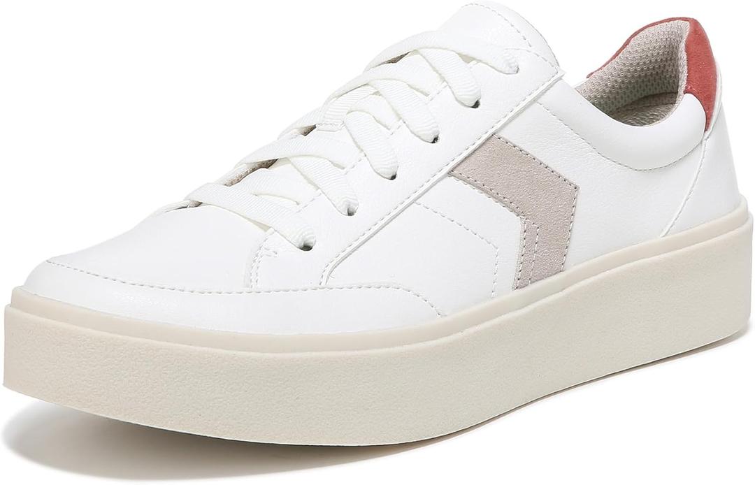 Dr. Scholl's Shoes Women's Madison Lace Sneaker Oxford, White Smooth, 7