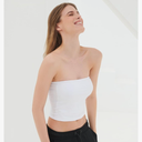 Women's Versatile Strapless Bandeau Top | Double-Layer Front | Silicone Grip Tape,Suitable for Casual Wear , Size S