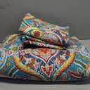 BEDIFANY Cotton Queen Quilt Set - Lightweight Queen Size Quilts Bedding Set for a Comfortable Sleep - Reversible Bedspread Coverlet (90 * 98 in) with Boho Pattern, 3 Pieces