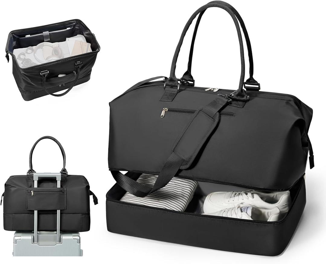 Travel Duffel Weekender Bag Women Tote Carry On Bags With Shoe Compartment, X-Large