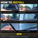 Dasbecan 4Pcs Front & Rear Weatherstrip Window Molding Trim Seal Belt Compatible with Honda Odyssey 2009-2014 Replace 72450-SLE-003 72410-SLE-003
