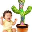 Interactive Baby Toys Dancing Talking Cactus Toy, Singing Musical & Record Repeat What You Say, Funny Gift for Infant 6-18 Months & Toddler 1 2 3 Year Old Boy Girl, Light Up Toy (Volume Control)