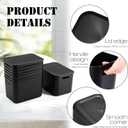 8 Pieces Storage Bins, 14.2 x 10.2 x 9.5 Inch, Black