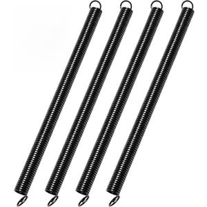 Zonon 4 Pack 2 Pair of 110lb Heavy Duty Garage Door Extension Springs, 25" Long Stretch Springs, Double Loop Ends, High Precision Electrophoresis Black Coated, for 7ft High Garage Doors