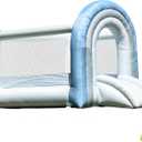 Bounce House, Inflatable Bounce House for Kids 3-8, White Blue Dream Bounce Castle with Blower, Large Jumping Area, Slide, Perfect Bouncer for Kids Party