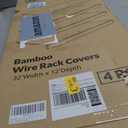 Gashell Wire Shelf Covers, Bamboo Wire Rack Covers for Pantry, Closet (4pcs, 32" W x 12" D)