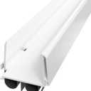 32 Inch White Adjustable Double Bubble Under Door Seal for Exterior Doors, 32 inch Door Sweep with Drip Edge & Drainage Channel Avodah Hardware