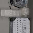 Peg Board Kit, Includes Pegboard and Accessories,with Hooks and Bins,Peg Board Wall Organizer for Office,Ornaments Display,Crafts Organization (129, White)