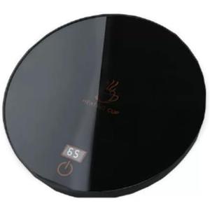 Smart Coffee Mug Warmer, Electric Beverage Heater Plate, Three Heat Settings (Black Round pad)