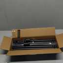 Curtain Rods for Windows 16 to 120 Inches Adjustable Length 1 Inch Diameter Window Curtain Rod with Aluminium Finials, Black