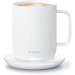 Ember Temperature Control Smart Mug 2, 10 Oz, App-Controlled Heated Coffee Mug with 80 Min Battery Life and Improved Design, White