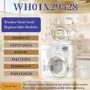 Upgrade WH01X29528 Washer Door Lock Replacement Compatible with GE Washer Parts, Replaces AP6985313, EAP12749276, 4958749, PS12749276, PD00060769