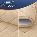 OLANLY Indoor Door Mat, 36x24, Dirt Resistant and Absorbent, Sturdy Non-Slip Rubber Backing, Easy to Clean, Washable Low-Profile Doormat for Entryway, Beige